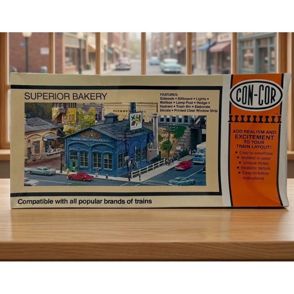 Con-Cor Superior Bakery Building Kit HO Scale #9037 Brand New Sealed
